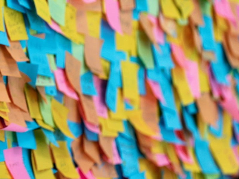 OfficeChaos bunch of sticky notes